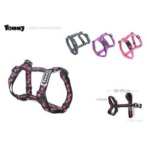 Yommy Pet Harness 56-81cm Adjustable For Dogs With Pink Paw Print Design - Product Image 1