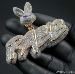 Colgante de lujo con diamante moissanita, plata de ley 925, chapado en oro rosa, estilo hip hop, para hombre y mujer, para fiestas, certificado GRA - Product Image 4