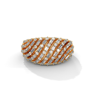 Diagonal Radiance Diamond <b>Statement</b> <b>Ring</b> - Product Image 1