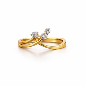 Namivaa Open <b>Wrap</b> Bypass Ring Women Minimalist Solitaire Style <b>Wedding</b> Anniversary Party Fine Jewelry <b>Gift</b> From India - Product Image 1