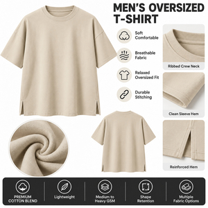 T-shirt oversize pour homme à ourlet fendu sur le côté, design minimaliste uni, coupe décontractée, manches courtes, personnalisable, mode urbaine, vente en gros - Product Image 6