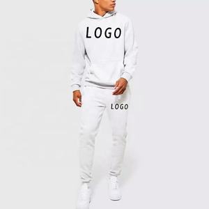 Ensemble de survêtements décontractés d'hiver personnalisés, écologiques, de haute qualité, légers, 100% coton, sweats à capuche et pantalons de survêtement amples - Product Image 1