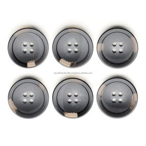 Botones de Cuerno Naturales de la India, Ecológicos, Redondos y de Color, a Precio Económico - Product Image 2