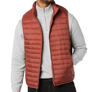 GENERSA SPORTS Gilet matelassé en polaire bleu marine pour homme, col montant, fermeture éclair, séchage rapide, coupe-vent, décontracté, coupe régulière, couleur unie - Product Image 4