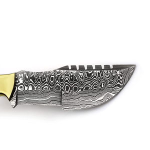 Couteau de survie à lame fixe Damas pour le camping en plein air, outil artisanal de survie en plein air - Product Image 5