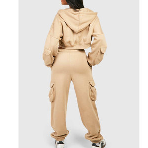 Veste à capuche coupe-vent légère 2-en-1 unie pour l'automne, uniforme de cheerleading pour femmes, 100 % coton, OEM - Product Image 3