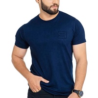 T-shirt Homme Tendance Léger 100% Polyester Coupe Slim Respirant Écologique Logo Gaufré Manches Courtes Marque Personnalisée Unique