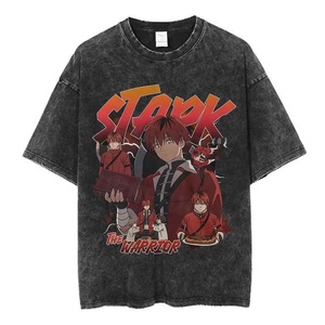 Camiseta de Manga Corta para Hombre, Estilo Informal, Cuello Redondo, 100% Algodón Tejido, 220g, con Estampado Digital Blanco, Transpirable, de Frieren Anime - Product Image 6