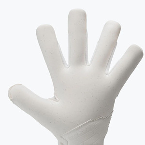 White Football Goalkeeper <b>Gloves</b> Full Finger Non Slip Breathable Adjustable Wrist Strap Unisex Silicone Printing PU Material - Product Image 2
