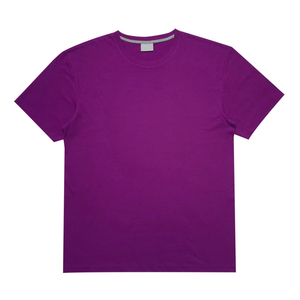 INDEX Men's Solid Blue Cotton T-Shirt Short Sleeve O-Neck Casual Regular Fit Breathable Jersey Knitted Wear - Product Image 2