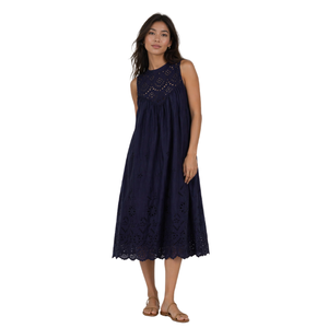 Vestido Midi Hakoba de Algodón Elegante y Personalizado para Mujer, 100% Algodón Puro, de una Sola Pieza, Transpirable, Ecológico, Ropa de Verano, Listo para OEM - Product Image 2
