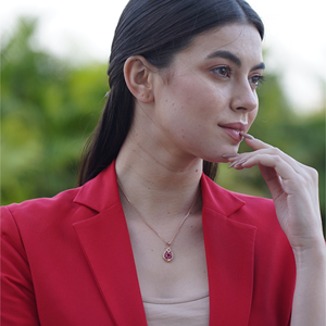 Exquisito Collar de Cadena con Eslabones de Oro y Símbolo de la Eternidad con Diamantes Chapados en Plata de Ley para Mujer, Lujoso para Compromiso, Aniversario, Boda - Product Image 4