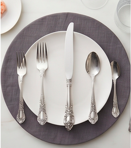 <b>Vintage</b> Silver Plated Flatware Set 9-Piece Dishwasher Safe Designer Handle <b>Cutlery</b> For Wedding Tabletop Gifting - Product Image 6