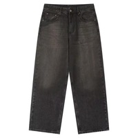 Jean en denim de coton pour homme, taille haute, décontracté, tricoté, ODM, doux et confortable, pour tous les jours, toutes saisons, 300 GSM, en molleton