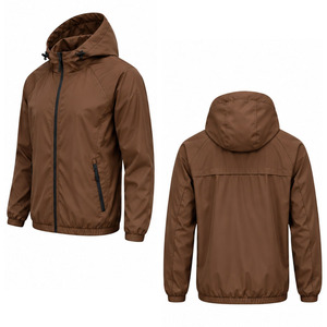 Windbreaker <b>Jacket</b> for <b>Men</b> Lightweight Outdoor Sports Water Resistant Full Zip Hooded Activewear Factory Direct OEM Manufacturer - Product Image 6