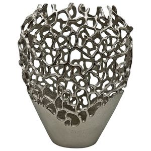 Antique Finish Iron Flower <b>Vase</b> For Vintage Room Decor And Timeless Floral Arrangement Showcase - Product Image 3