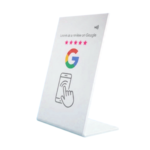 แท่นอะคริลิคกันน้ำสำหรับแสดงผลแบบสมาร์ท NFC EM4305/F08 RFID สำหรับรีวิวลูกค้าในร้านอาหาร โรงแรม คาเฟ่ และเคาน์เตอร์ค้าปลีก - Product Image 1