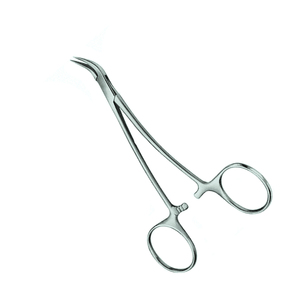 Pinces à éclats de Peutres Premium 4,5 pouces, à mâchoires courbées et angulées dentelées, avec poignée annulaire, en acier inoxydable, pour chirurgie plastique - Product Image 5