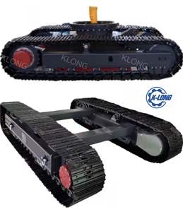 Гидравлическое гусеничное шасси OEM 4-12 тонн со стальными элементами и резиновыми накладками для буровых установок и подъемных рабочих платформ - Product Image 5