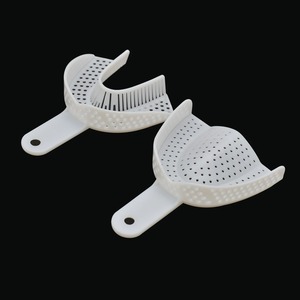 Juego de Bandejas para Impresiones Dentales de Plástico Blanco, Superior e Inferior, Tamaños S, M, L, Herramienta Manual de Odontología, Material de Laboratorio, CE - Product Image 2