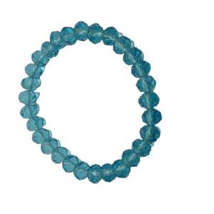 Bracelet rond à facettes en pierre d'obsidienne bleu ciel Feng Shui fait à la main pour hommes et femmes, taille 8-10 mm, bijoux de mode énergétiques - Product Image 2