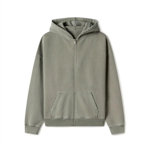 Sweat-shirt à capuche surdimensionné pour homme, couleur unie, coton, molleton français, vêtements décontractés pour l'automne - Product Image 1