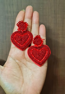 ต่างหูปักลายประดับลูกปัด งานฝีมือโอริออน ดีไซน์สีสันสดใส น้ำหนักเบา เครื่องประดับแฟชั่นสำหรับผู้หญิง ของขวัญสำหรับงานปาร์ตี้ - Product Image 4