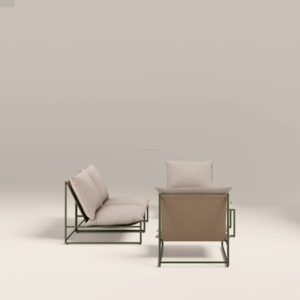 Ensemble de meubles de jardin modernes avec table centrale et canapés pour se détendre, avec coussins amovibles - Product Image 3