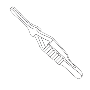 Pince manuelle pour bouledogue Dieffenbach 40mm mâchoires lisses fines incurvées 2.5mm pince d'occlusion vasculaire atraumatique en acier inoxydable chirurgical - Product Image 1