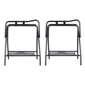 Support de selle pliant robuste en acier 28 x 19 x 37,5, support autoportant pour chevaux, porte-couverture portable pour chevaux, accessoire équestre - Product Image 6