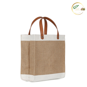 Organic Jute Messenger Bag with Inner Zipper Pocket <b>Adjustable</b> Strap Crossbody Bag for Secure Daily Carry - Product Image 2