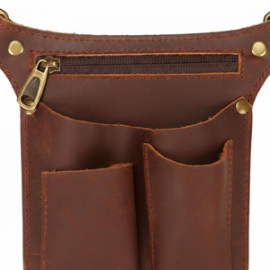 Ceinture porte-outils en cuir premium pour fleuriste, organisateur professionnel de jardinage, pochette de taille réglable, robuste, prix de gros OEM - Product Image 4