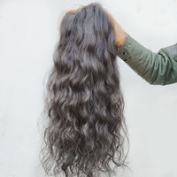 Perruques indiennes en dentelle frontale complète, 24 pouces, cheveux humains vierges 100% non traités, qualité Remy, couleur naturelle, ondulation naturelle, fabrication à la machine