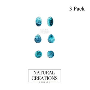 925 Sterling Silver Shattuckite Natural Pear Oval Shape Butterfly Lock <b>Stud</b> <b>Earrings</b> Classic Style Bezel Setting Wedding Party - Product Image 4