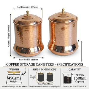 Handcrafted Hammered Copper <b>Storage</b> Canister with Lid Copper Cookie <b>Jar</b> <b>Kitchen</b> <b>Storage</b> Container Tea Coffee Sugar <b>Jar</b> - Product Image 5