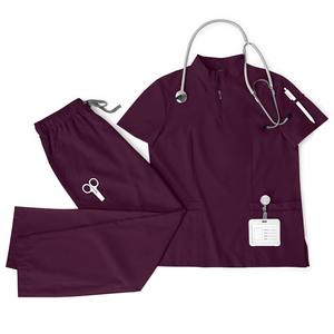 Private Label <b>Plus</b> <b>Size</b> Women's Nursing Uniform <b>Scrub</b> Sets Rayon Canvas Fabric Hospital Use Hot Selling Oem Wholesale Price - Product Image 4