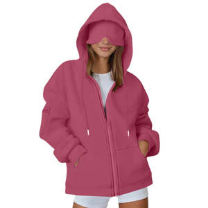 Women Airplane Graphic Hoodie Oversized Fleece Pullover Aviation Streetwear Casual Winter <b>Sweatshirt</b> 100% Cotton Front Logo - Product Image 3