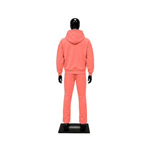 Conjunto Deportivo Premium Rosa Coral Oversize para Hombre: Sudadera con Capucha y Pantalones Jogger, Ropa Casual Urbana al por Mayor - Product Image 2