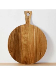 Planche à découper ronde en bois faite à la main avec poignée, épaisseur 1,5 cm, compatible lave-vaisselle - Product Image 5