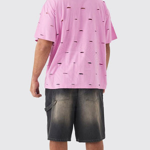 เสื้อยืดโอเวอร์ไซส์ผู้ชาย ผ้าฝ้าย 100% ระบายอากาศได้ดี เนื้อผ้าบางเบา ทรงหลวม เสื้อยืดโอเวอร์ไซส์ผู้ชายสำหรับใส่ทุกวัน - Product Image 6