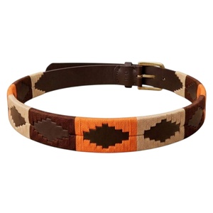 Ceinture Polo en Cuir Véritable Personnalisée avec Logo pour Hommes, Style Gaucho Argentin, Broderie Main, Sangle Tressée, Accessoires LPB-0003 - Product Image 4