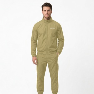 Men Windbreaker Set Custom Name Embroidery Lightweight Sportswear Jacket and Pants Team Apparel Manufacturer - Product Image 1