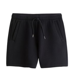 Custom Men Rib Knit Shorts <b>Elastic</b> Waist Drawstring Casual Sweat Shorts OEM ODM Wholesale Private Label Manufacturer Co - Product Image 1