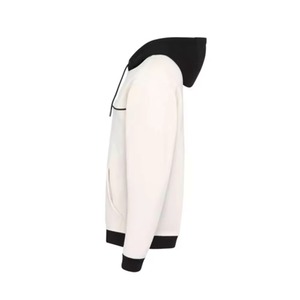 เสื้อฮู้ดผู้ชายแบบเรียบสำหรับฤดูหนาว ผ้าฝ้ายฟลีซ 100% ระบายอากาศได้ดี ทรงปกติ มีกระเป๋า สวมใส่ได้ทุกวัน น้ำหนัก 360 กรัม 2 ชิ้น รับผลิตแบบ OEM ตามสั่ง - Product Image 3
