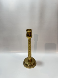Modern <b>Brass</b> Gold Aluminium Candle Holder Hammered Textured Taper <b>Candlestick</b> Stand Tulip Cup Elegant Table Centerpiece Decor - Product Image 1