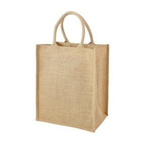 Hot Sale Large Hemp Burlap Tote Jute <b>Bag</b> Custom Logo Printed Eco-Friendly Rope Handle Standard <b>Size</b> Fruit Shopping Reusable Tote - Product Image 1