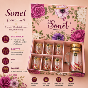 Boîte cadeau en verre transparente de luxe avec un ensemble cadeau exécutif de 8 pièces, logo personnalisé imprimé à l'écran pour les mariages, les fêtes et les cadeaux - Product Image 1