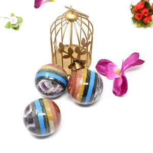 Bola de cristal de piedra energética, venta al por mayor, piedras preciosas de cuarzo pulido Natural, esferas de cristal de Rodocrosita, adornos - Product Image 3