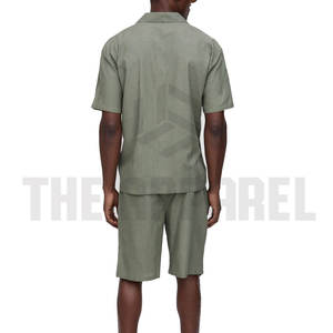 Nouvel ensemble de sport deux pièces pour homme été 2026, décontracté, respirant, couleur personnalisable, en polyester/coton, avec t-shirt à manches courtes - Product Image 6