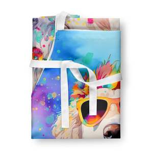 Great Pyrenees Hippie Dawg Unisex Large Multicolor <b>Apron</b> for Cooking Baking Crafts <b>Gardening</b>-for Adults Men and Women - Product Image 3